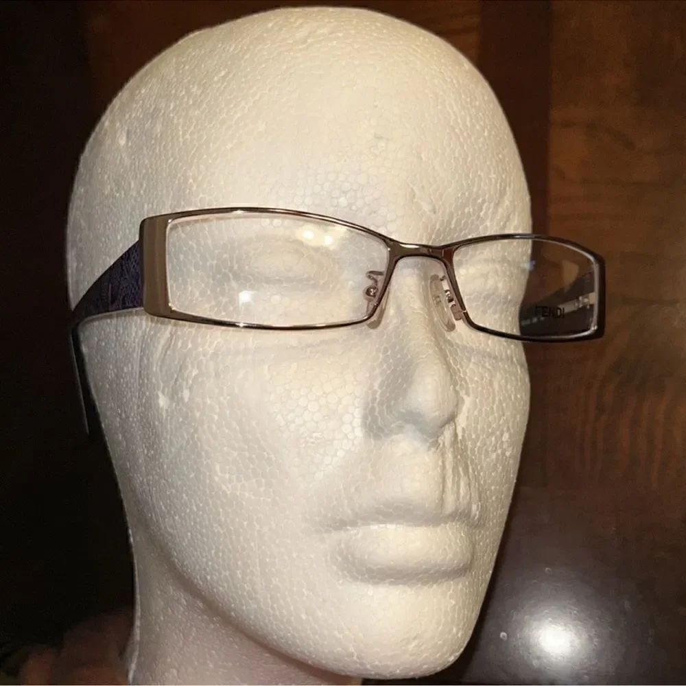 Authentic Fendi Optical Purple Rectangular Eyeglasses - Picture 3 of 8